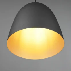 Hengelampe Tilda, 1 lyskilde, svart/gull, Ø 25 cm