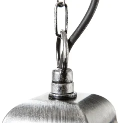 Hengelampe Wexford WX9, IP23, svart-sølv, metall, glass