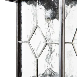 Hengelampe Wexford WX9, IP23, svart-sølv, metall, glass