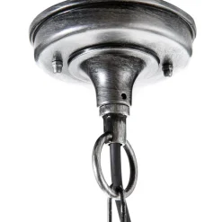 Hengelampe Wexford WX9, IP23, svart-sølv, metall, glass