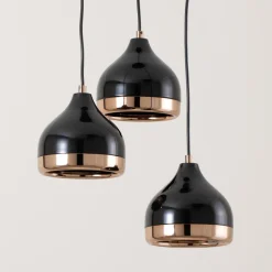 Hengelampe Yildo 6871 3 lyskilder rondel svart/kobber