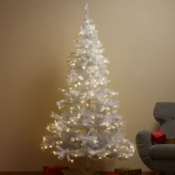 Hvitt LED-juletre Ottawa for utendørs bruk 2,1 m 260LED