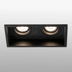 Innfellingslampe Hyde, 2 lyskilder dreibar i svart