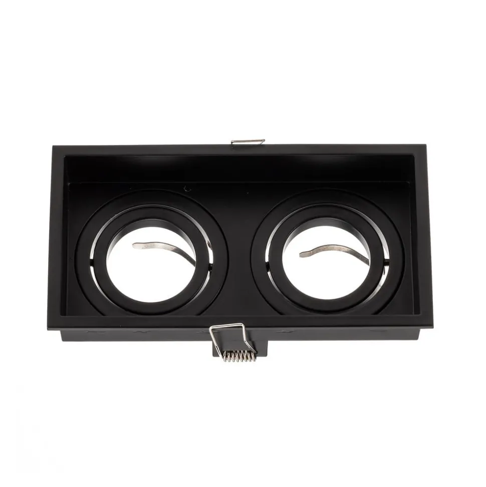 Innfellingslampe Hyde, 2 lyskilder dreibar i svart