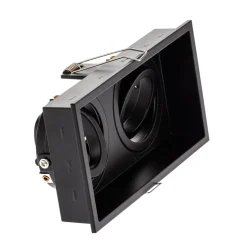 Innfellingslampe Hyde, 2 lyskilder dreibar i svart