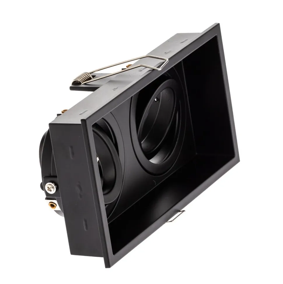 Innfellingslampe Hyde, 2 lyskilder dreibar i svart