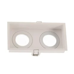 Innfellingslampe Hyde, 2 lyskilder IP44, hvit