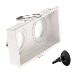 Innfellingslampe Hyde, 2 lyskilder IP44, hvit