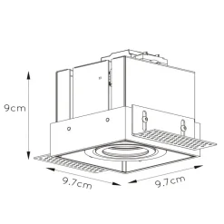 Innfellingsspot Trimless, 1 lyskilde, svart