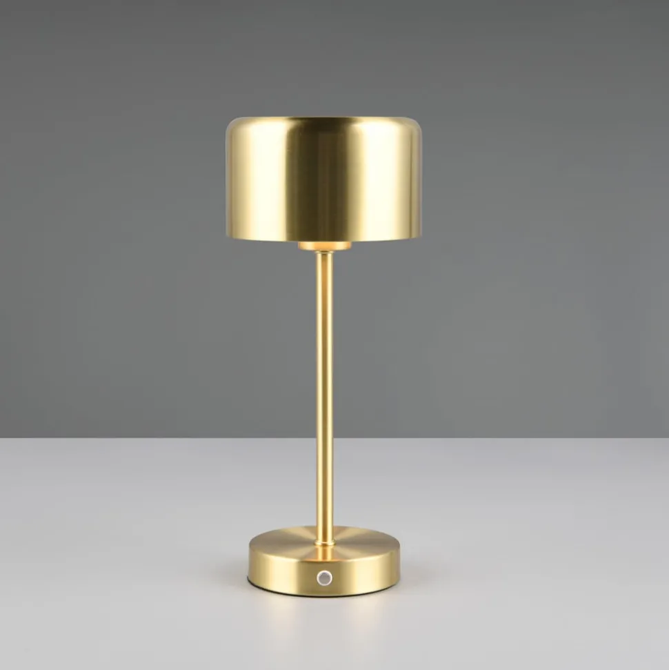 Jeff LED-bordlampe, matt messing, høyde 30 cm, metall