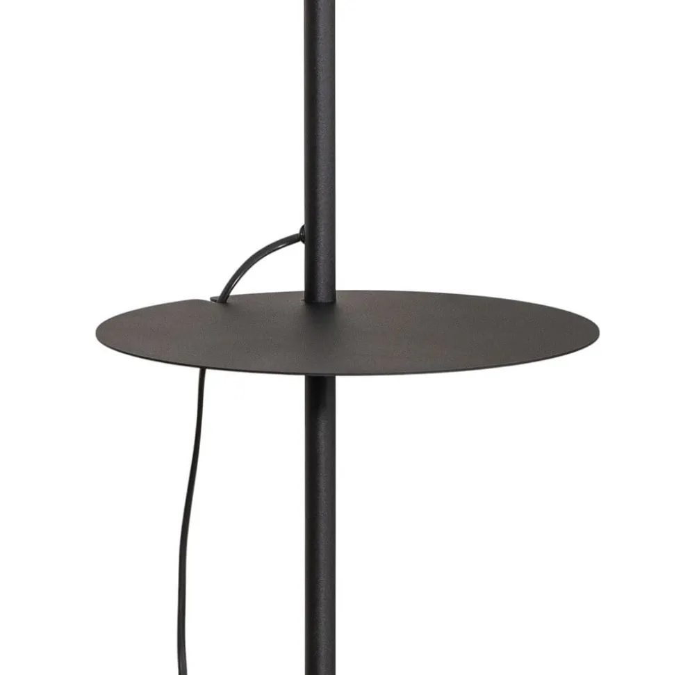 Jump gulvlampe, svart, justerbar, hylle
