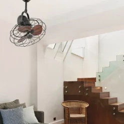 Keiki-vifte, vegg- og takvifte, AC, mørk brun