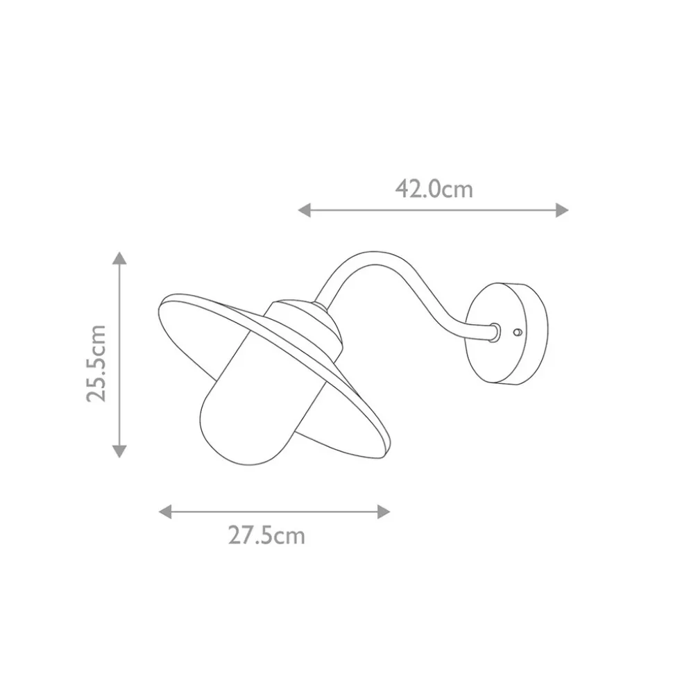 Klampenborg utendørs vegglampe, svart, bevegelsessensor