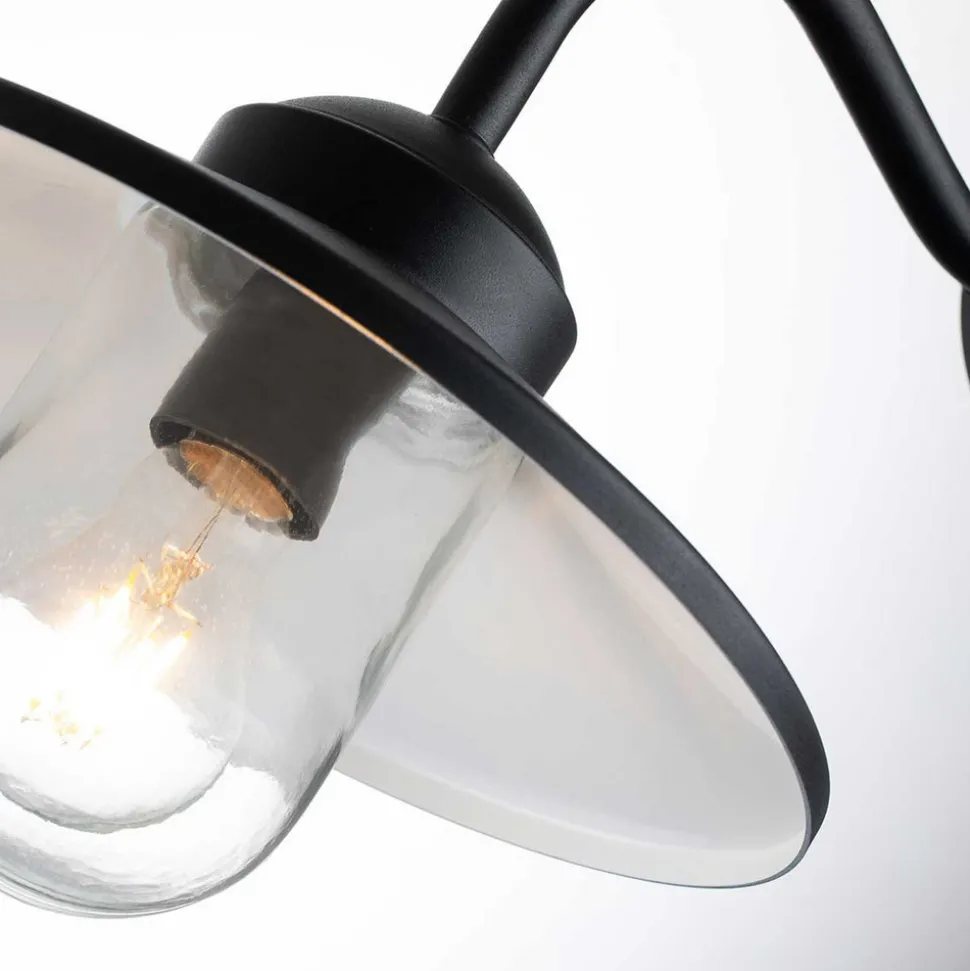 Klampenborg utendørs vegglampe, svart, bevegelsessensor