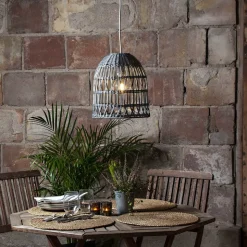 Knute lampeskjerm, uten stikkontakt, Ø 30 cm, grå