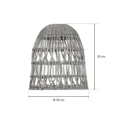 Knute lampeskjerm, uten stikkontakt, Ø 30 cm, grå