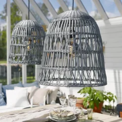 Knute lampeskjerm, uten stikkontakt, Ø 30 cm, grå