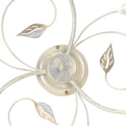 Lancia taklampe, elfenbensfarget, 3 lyskilder, jern, glass