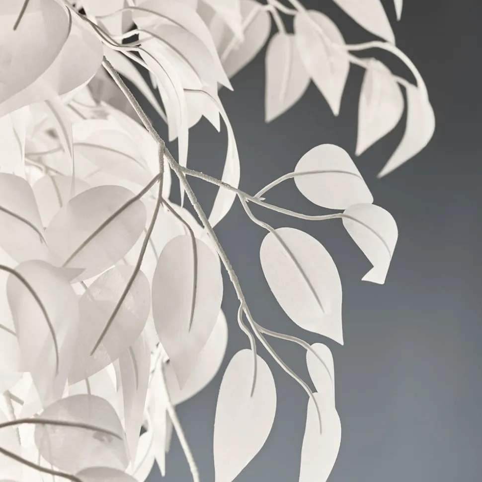 Leavy gulvlampe, høyde 180 cm, krom/hvit, metall/plast