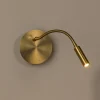 LED batteridrevet veggspot Jolijn, gull matt, fleksibel arm, Ø 11 cm, magnet