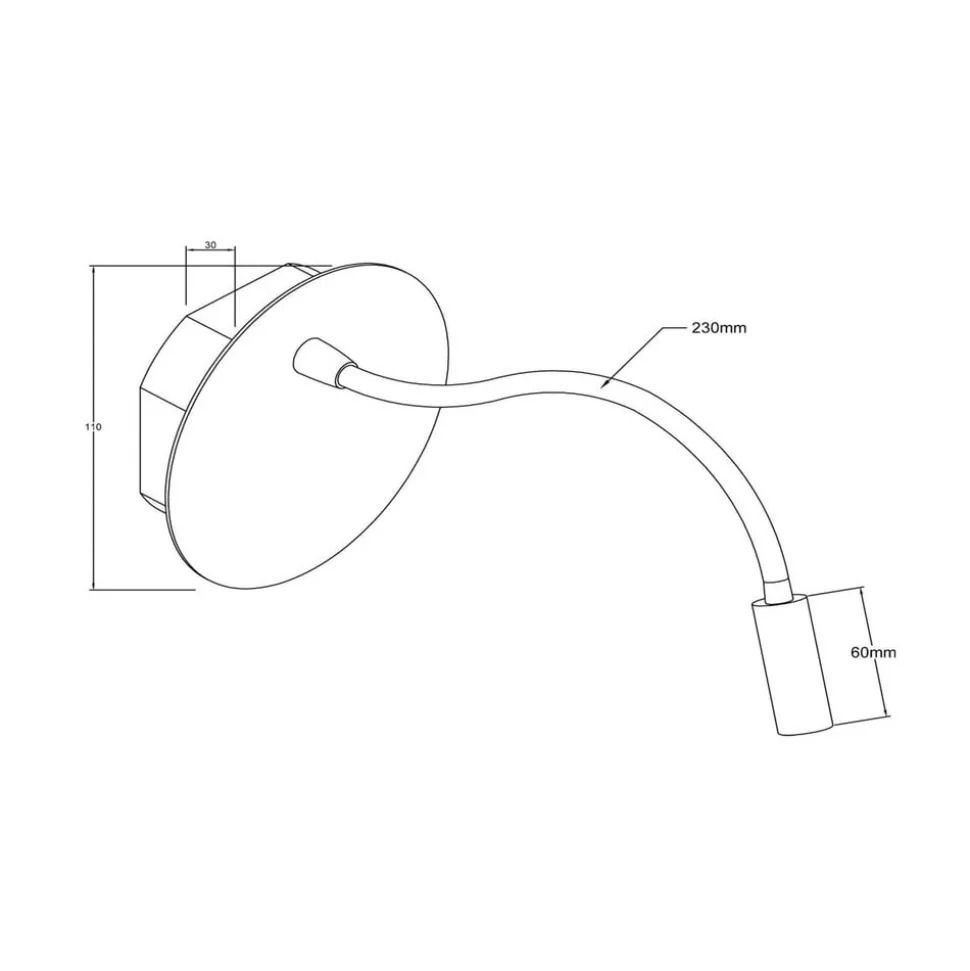 LED batteridrevet veggspot Jolijn, gull matt, fleksibel arm, Ø 11 cm, magnet