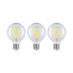 LED E27 8W G80 2 700 K filament dimbar klar 3stk