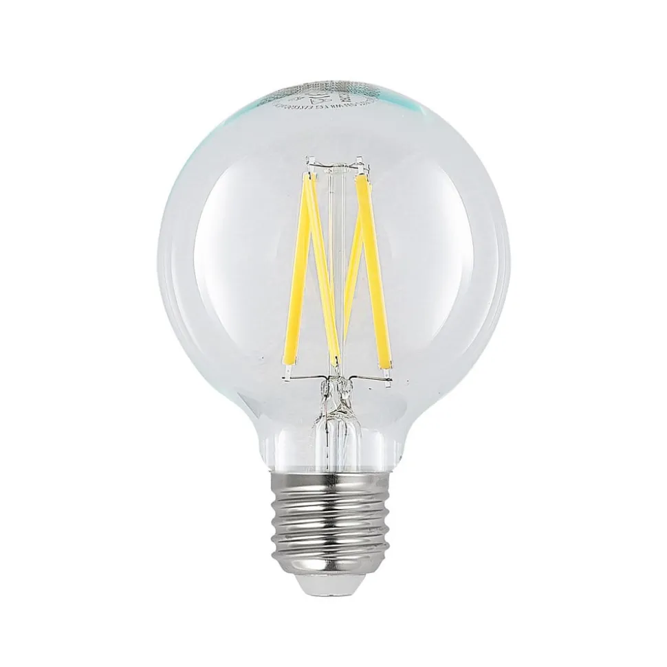 LED E27 8W G80 2 700 K filament dimbar klar 3stk