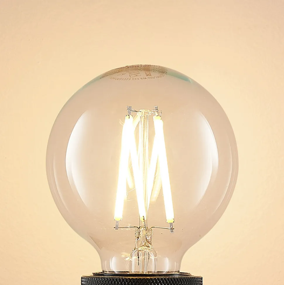 LED E27 8W G80 2 700 K filament dimbar klar 3stk