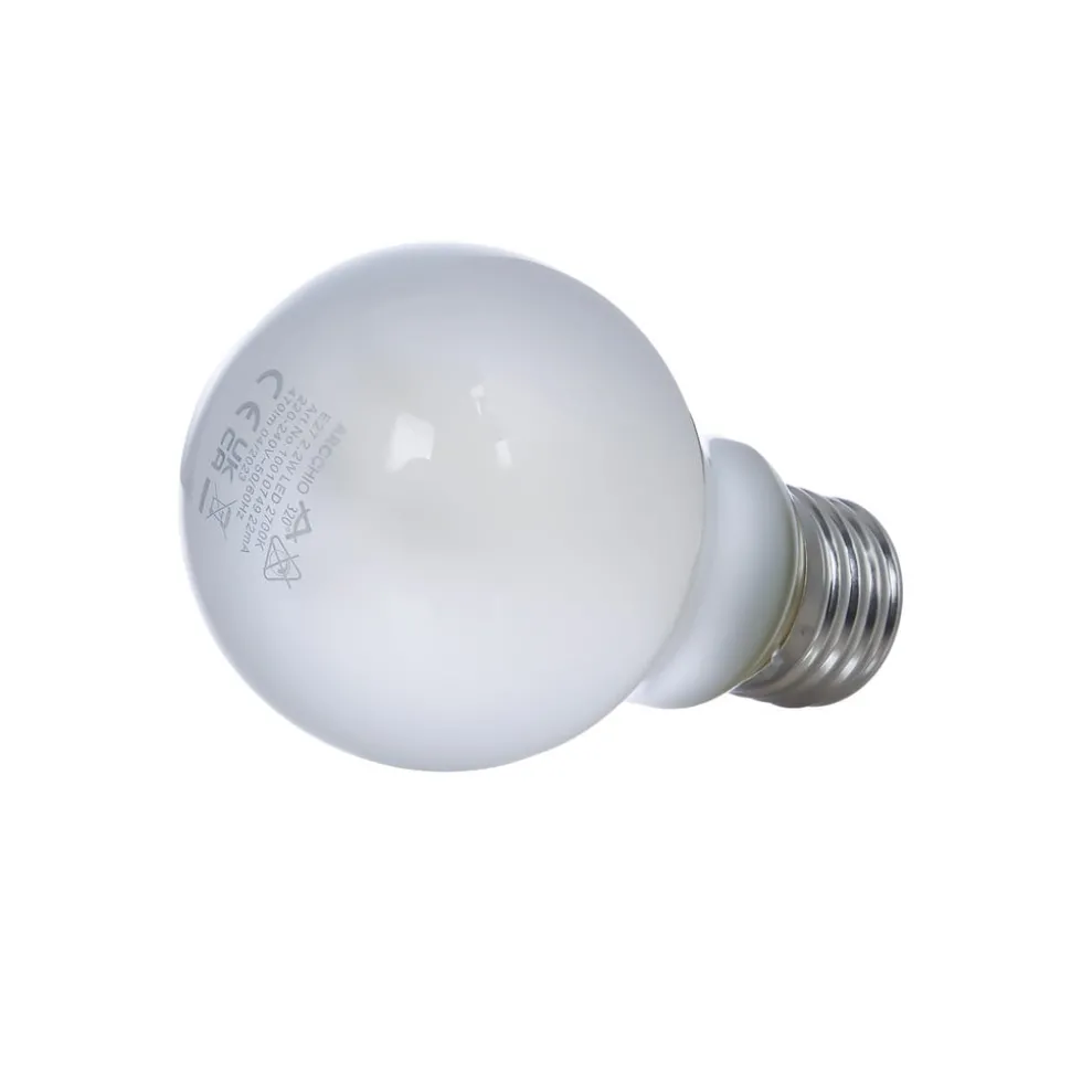 LED glødepære, matt, E27, 2,2W, 2700K, 470 lm