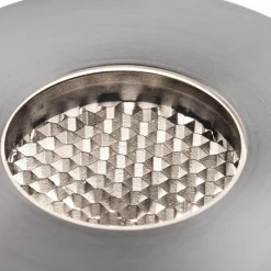 LED innfelt spot grunn, nikkelfarget, Ø 8 cm, aluminium/stål