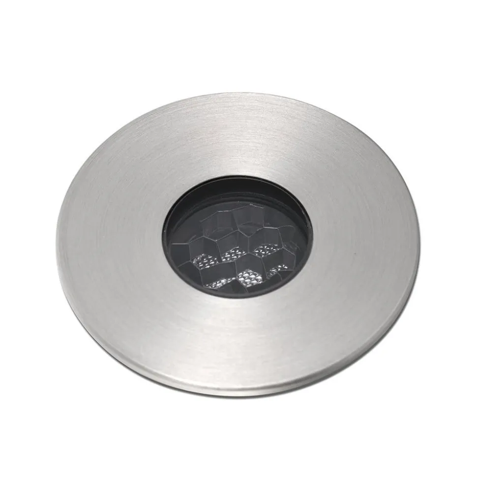 LED innfelt spot grunn, nikkelfarget, Ø 3,5 cm, aluminium/stål