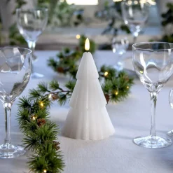 LED lys Flamme Grany, hvit, 18 cm, ekte voks, batteridrevet