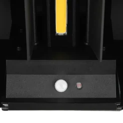 LED oppladbar utendørs vegglampe Talent, svart, bredde 16 cm Sensor