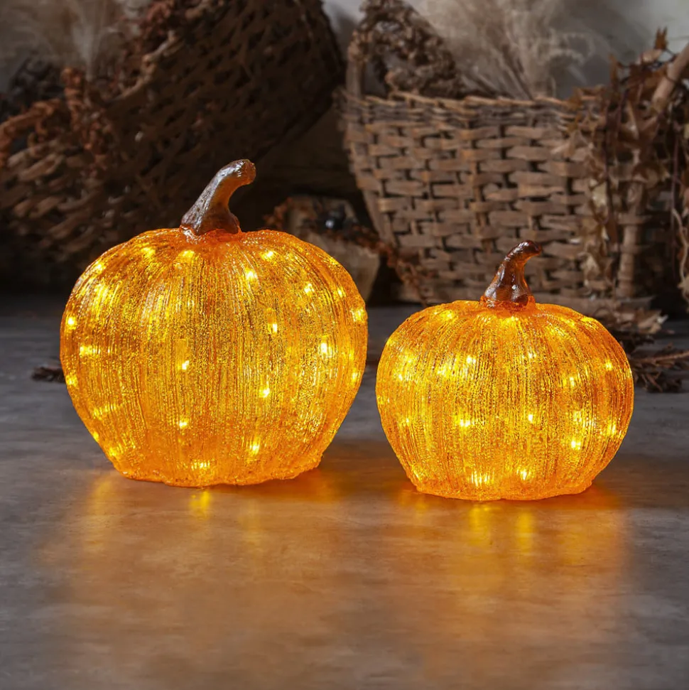 LED terrasselampe Harvey Ø 20 cm oransje plastbatteri