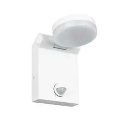 LED utendørs vegglampe Adour, matt hvit, sensor, vippbar, CCT