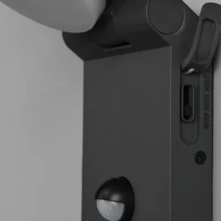 LED utendørs vegglampe Adour, antrasitt, sensor, vippbar, CCT