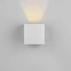 LED utendørs vegglampe Talent, titanfarget, bredde 10 cm, sensor