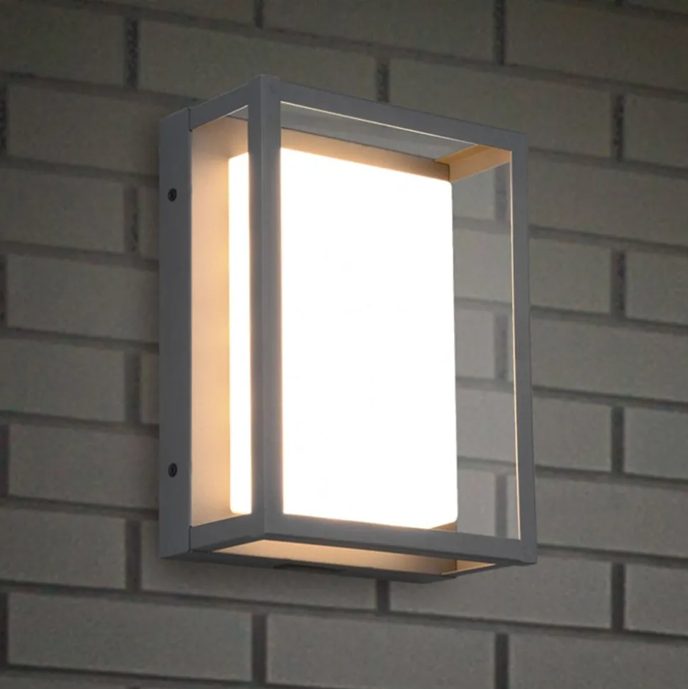 LED utendørs vegglampe Witham, IP54, CCT, antrasitt