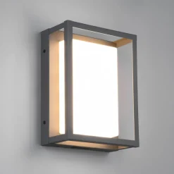 LED utendørs vegglampe Witham, IP54, CCT, antrasitt