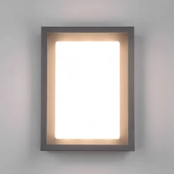 LED utendørs vegglampe Witham, IP54, CCT, antrasitt