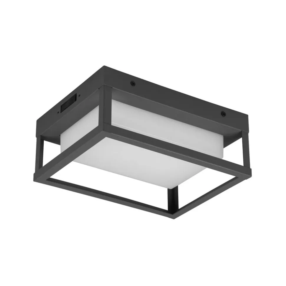 LED utendørs vegglampe Witham, IP54, CCT, antrasitt