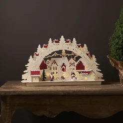 LED-adventsstake Rosenheim Landschaft, batteri