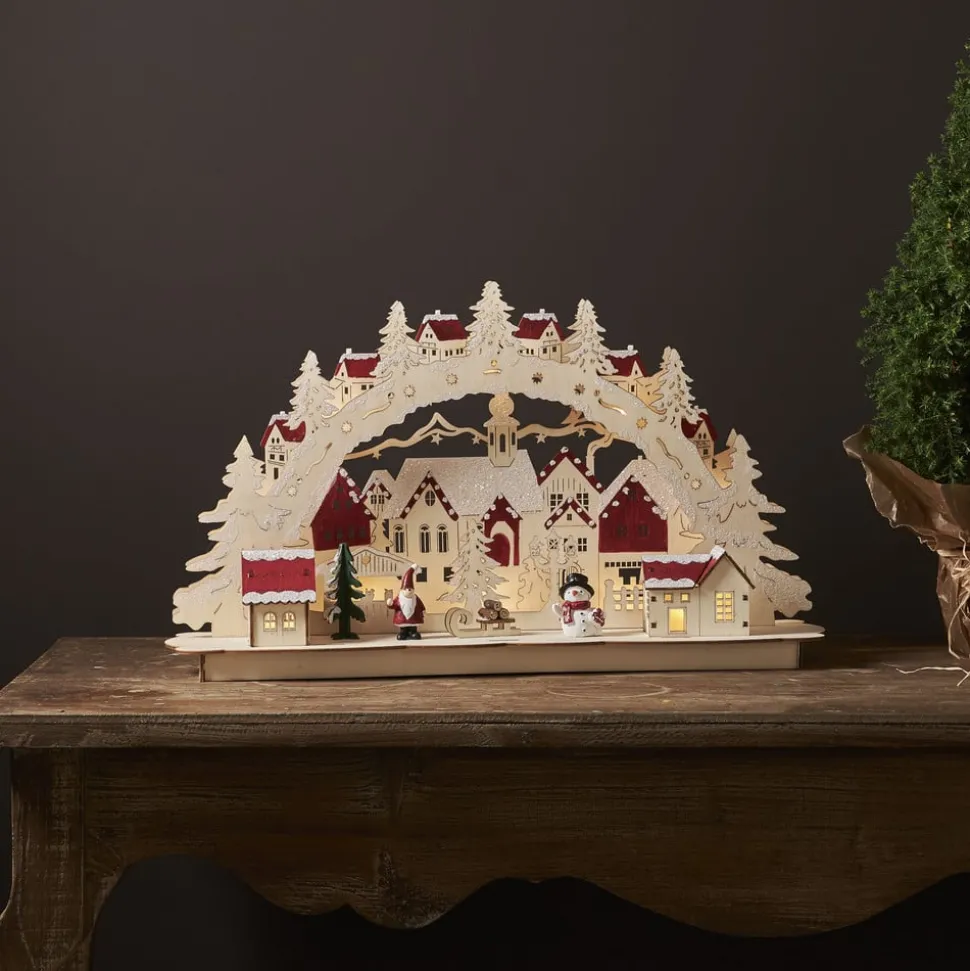 LED-adventsstake Rosenheim Landschaft, batteri