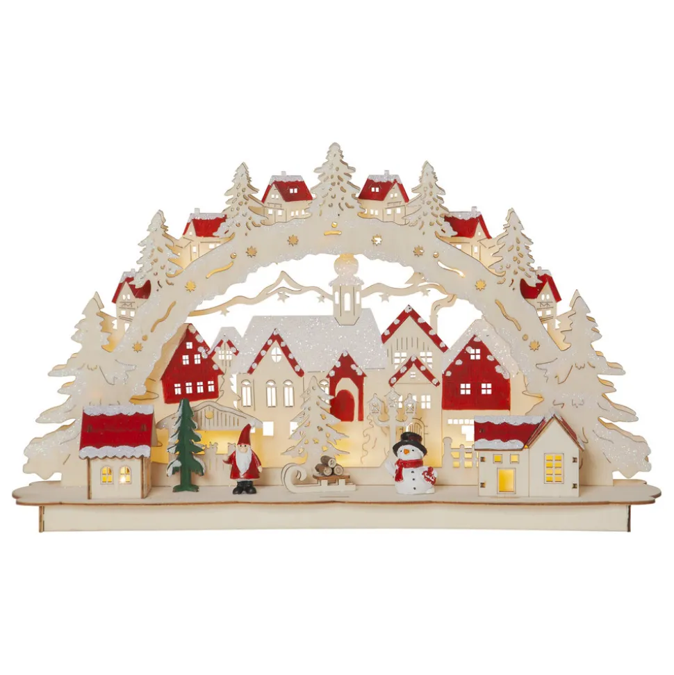 LED-adventsstake Rosenheim Landschaft, batteri