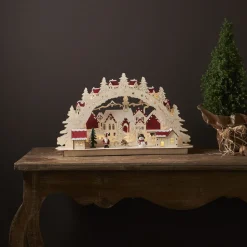 LED-adventsstake Rosenheim Landschaft, batteri