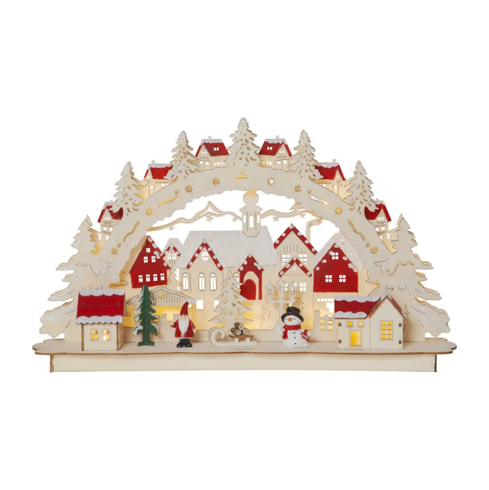 LED-adventsstake Rosenheim Landschaft, batteri