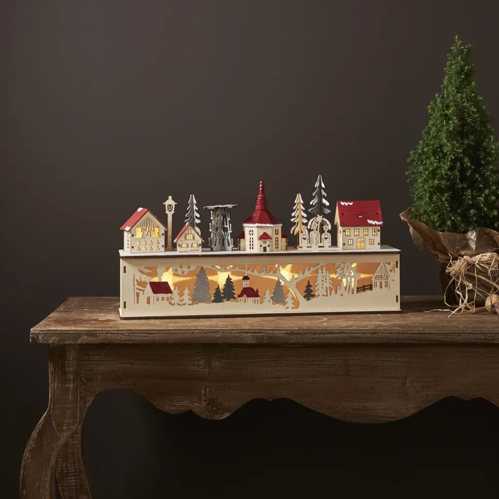 LED-adventsstake Rosenheim Stadt, batteridrift