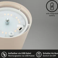 LED-bordlampe 7508011, beige, 2700 K IP44 berøringsdimmer