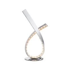 LED-bordlampe Brilla, dimbar, krom