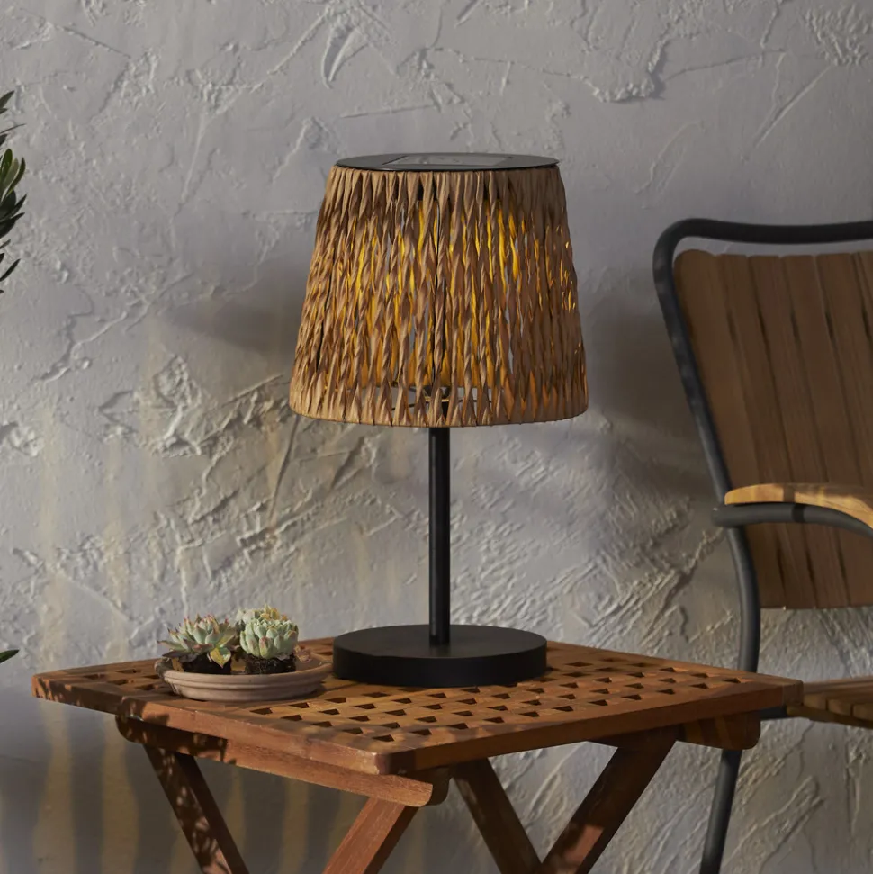 LED-bordlampe Cesta 48 cm brun/svart plast/metall